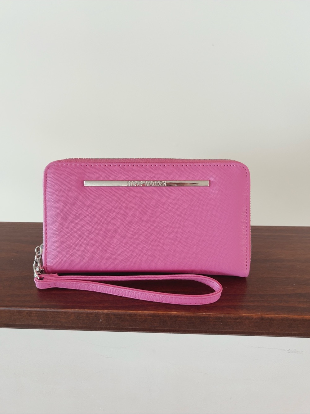 Steve Madden Hot Pink Wristlet Clutch